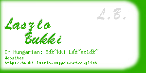 laszlo bukki business card